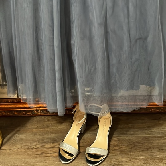 Slate Blue Gown Size 15 Say Yes TLC Formal Prom NWT - Picture 6 of 12